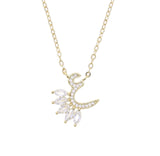 Sterling Silver 925 Arabic Letters Charm Necklace for Women