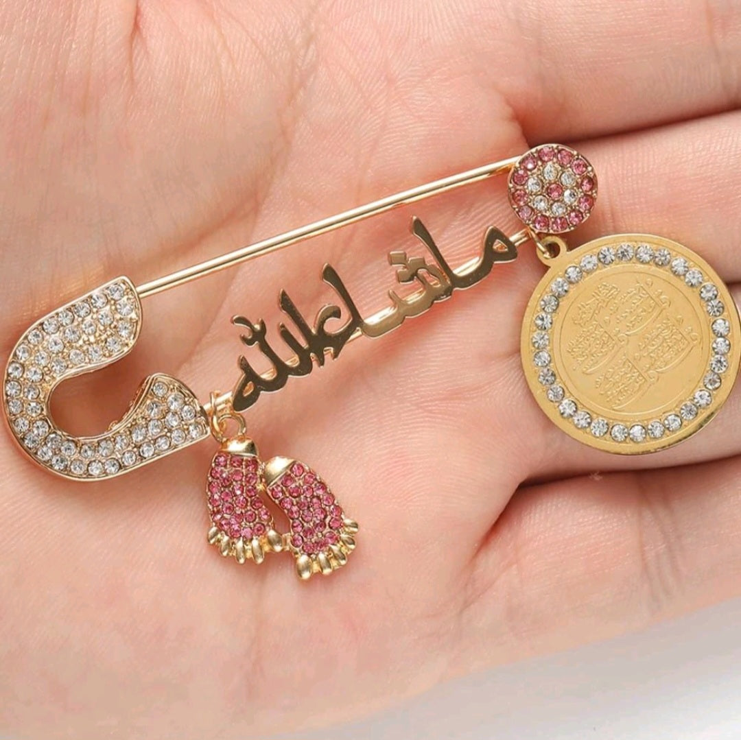 Baby brooch "Mashallah"