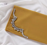 Embellished rhinestone crystal chiffon scarf