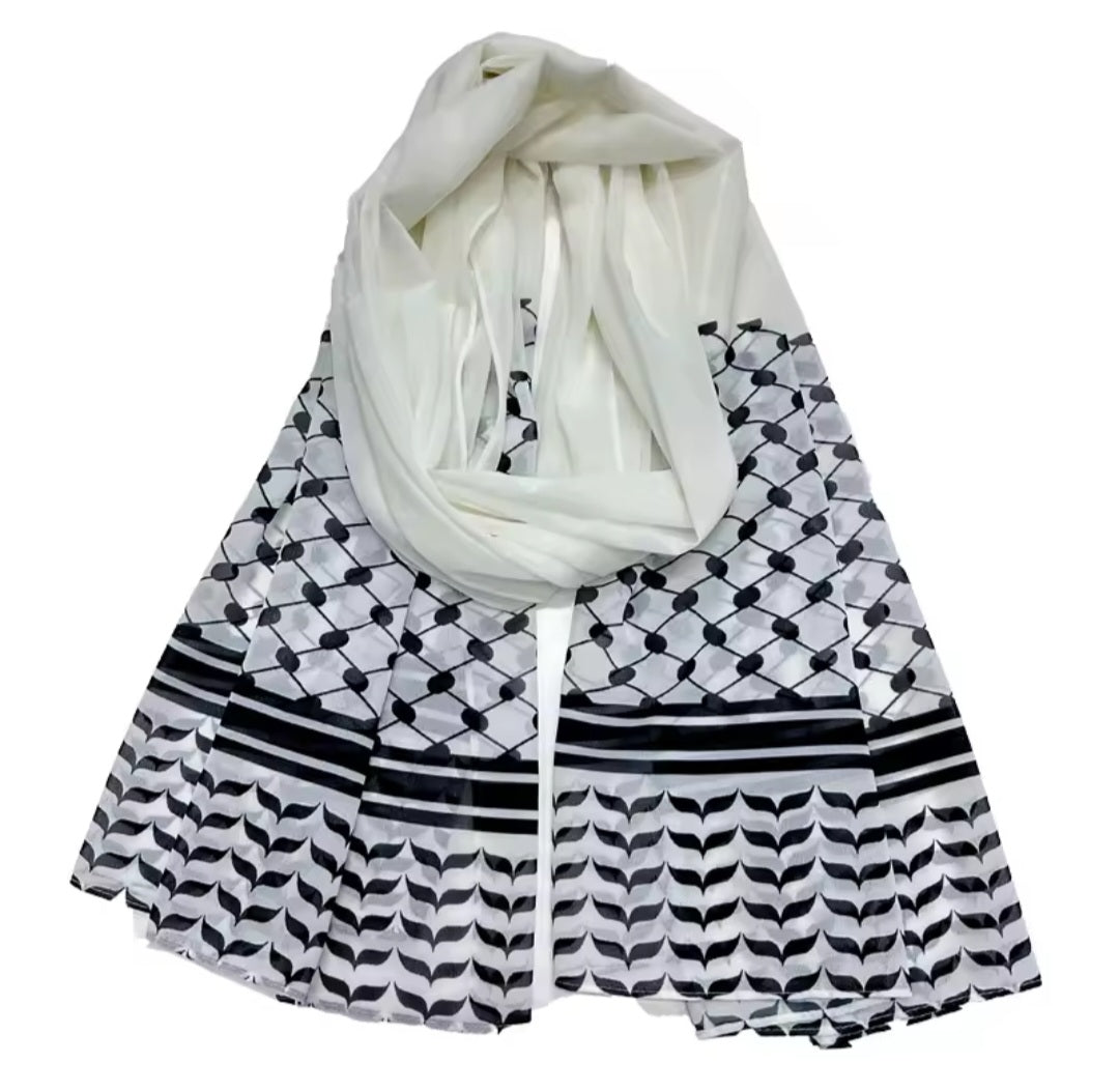 Keffiyeh print scarf