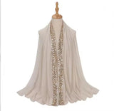 Sequin chiffon scarf